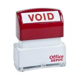 Office Depot Pre-Inked Message Stamp Void Red 035554