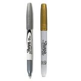 BUNDLE: Sharpie Metallic Fine Pnt Permanent Marker 1 Silver & 1 Gold Markers