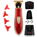 Supreme Trimmer T Shaper Professional Barber Trimmer | 90 Minute Run Time Hair Clippers for Men | Cordless Zero Gappable Liner Beard Trimmer | ST5220 Red