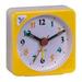 Simple Battery Operated Mini No Tick Bedside Clocks Alarm Clock Home Decor Number Clock YELLOW