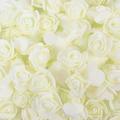 100 Pcs Artificial Rose Flower Heads Real Looking Foam Fake Roses for DIY Wedding Baby Shower Centerpieces Arrangements Party Tables Home Decorations