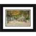 FÃ©lix Brard 24x17 Black Ornate Framed Double Matted Museum Art Print Titled: Place Des Ecoles De La Mairie Du Xiveme Arrondissement (1916)