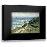 Moret Henry 18x15 Black Modern Framed Museum Art Print Titled - Young Breton Girl Stretching Out on the Cliffs Toulhors