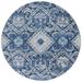 SAFAVIEH Brentwood Zharko Oriental Area Rug 6 7 x 6 7 Round Blue/Ivory