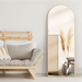 CISTEROMAN Arch Full Length Mirror Arched Mirror 64 x21 Floor Mirror with Stand Full Body Mirror Gold Mirror Bedroom Wall Mirror