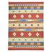 Wool Multi Color Rug 6X8 Southwestern Dhurrie American Tribal Room Size Carpet