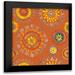 Nai Danhui 15x15 Black Modern Framed Museum Art Print Titled - Floursack Autumn Pattern VC