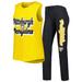 Women's Concepts Sport Gold/Heather Black Pittsburgh Penguins Meter Muscle Tank Top & Pants Sleep Set
