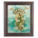 St. Joseph and Child Enthroned Picture Framed Wall Art Decor Large Antique Gold and Expresso Decorated Frame with Beveled Edge and Gold Lip