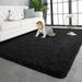 Homore Cute Fluffy Carpet Soft Washable Area Rugs for Kids Girls Bedroom/Nursery Room/ Living Room Decoration 5 x 8 Black