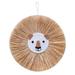 Animal Head Hand-Woven Wall Hanging Craft Cartoon Lion Tiger Straw and Cotton Thread Weaving Wall Pendant Nursery Room Wall Art Decor for Home Bedroom Living Room Decoration