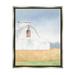 Stupell Industries American Flag White Country Barn Rural Scenery Painting Luster Gray Floating Framed Canvas Print Wall Art Design by Amy Hall