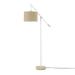 Globe Electric Serena 66 Matte White Dimmable Floor Lamp with Jute Shade 91004429