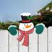 TureClos Christmas Home Decor Christmas Themed Santa Snowman Garden Fence Topper Ornament Holiday Hanging Decor Gift