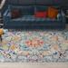 Transitional 5x8 Area Rug (5 3 x 7 3 ) Medallion Gray Pink Living Room Easy to Clean
