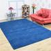8 x 10 ft. Hand Knotted Gabbeh Silk Mix Solid Rectangle Area Rug Blue