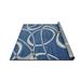 Allstar Contemporary Accent Rug with Intersecting Ring design Space-Blue 5 x 8 5 x 8
