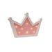 Light Crown Shaped Led Wood Sign Lighted Marquee Wall Decor Battery Operated Lamps Kids Room Night Light Without Battery ï¼ˆ1pcsï¼ŒPinkï¼‰