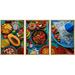 wall26 Framed Canvas Print Wall Art Set Mexican Inspired Food Variety Food Cultural Photography Realism Rustic Landscape Colorful Multicolor Ultra for Living Room Bedroom Office - 24 x36