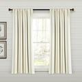 Lush Decor Farmhouse Stripe Window Curtain Panels - Black - 42 x 84