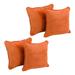 18-inch Double-corded Solid Microsuede Square Throw Pillows with Inserts (Set of 4) 9810-CD-S4-MS-TD