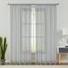 SAYFUT 2 Piece Sheer Voile Striped Rod Pocket Window Curtain Panel Drapes