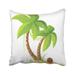 USART Green Coconut Palm Trees Island Beach Leaf Summer Sand Tropical Jungle Pillow Case Pillow Cover 20x20 inch Throw Pillow Covers