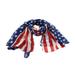 NUOLUX Wall Hanging Tapestry Shawl Beach Towel Picnic Mat Tablecloth American Flag Pattern Stars and Stripes Long Chiffon Scarf Shawl Towel (Half Red Strip 160*70CM)