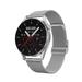 Wireless Smart Watch 1.32inch Round Screen BT Call IP67 Waterproof Long Standby Watch Heart Rate Monitor Fitness Tracker (Silver Steel)