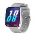 Wireless DT1 Smartwatch 1.8inch Square Screen BT Call Watch Customized Dial Heart Rate Monitor GPS Fitness Tracker For Android IOS (Silver Silicone)