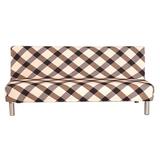 CJC Armless Futon Sofa Cover Stretch Folding Sofa Bed Cover without Armrests 3 Seater Armless Sofa Covers