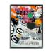 Stupell Industries Bold Stencil Graffiti Text Collage Dynamic Patterns Framed Wall Art 11 x 14 Design by Incado