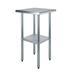 AmGood 20 Long x 20 Deep Stainless Steel Work Table | Metal Work Bench Utility | Work Station