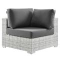 Lounge Chair Rattan Wicker Grey Gray Modern Contemporary Urban Design Outdoor Patio Balcony Cafe Bistro Garden Furniture Hotel Hospitality