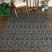 Well Woven Nors Dark Grey Indoor/Outdoor Nordic Lattice Area Rug 5x7 (5 3 x 7 3 )