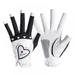 1 Pair Women Golf Gloves Fingerless Soft Sport Gloves Ladies Girl Granules Anti-Skid Glove Left And Right Hand Elegant Mittens