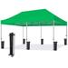 Eurmax 10 x20 Ez Pop Up Canopy Tent Commercial Instant Canopies with Heavy Duty Roller Bag Bonus 6 Sand Weights Bags (Ginkgo)