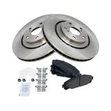 Front Brake Pad and Rotor Kit - Compatible with 2008 - 2019 Toyota Highlander 2009 2010 2011 2012 2013 2014 2015 2016 2017 2018