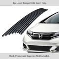 2018-2019 Honda Fit Stainless Steel Black Powder Coated Finish Horizontal Billet Black Stainless Steel Billet Grille