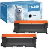 TN450 TN420 Toner Cartridge Replacement for Brother TN450 TN420 TN-450 TN-420 Compatible with HL-2270DW HL-2280DW HL-2230 MFC-7360N MFC-7860DW DCP-7065DN Intellifax 2840 2940 (2 Black)