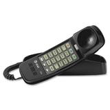 AT&T 210 Corded Trimline Phone with Speed Dial and Memory Buttons Black 1 x Phone Line - Hearing Aid Compatible