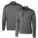 Men's Cutter & Buck Steel Georgia Tech Yellow Jackets Heathered Vault Stealth Quarter-Zip Pullover Top