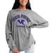 Women's Gameday Couture Gray High Point Panthers Faded Wash Pullover Sweatshirt