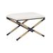 Ashburn Campaign Accent Stool by Linon Home Décor in White