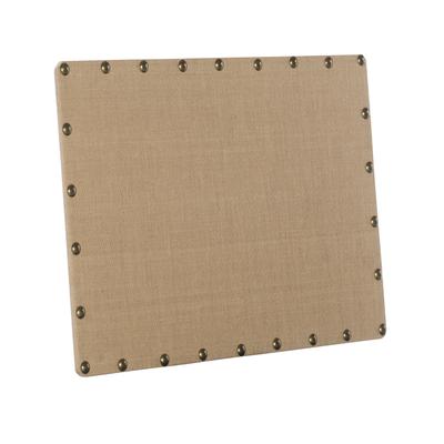 Burlap Nailhead Corkboard by Linon Home Décor in Brown