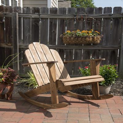 Acorn Adirondack Rocker by Linon Home Décor in Brown