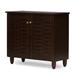 Winda 2-Door Wooden Entryway Shoes Storage Cabinet Furniture by Baxton Studio in Brown