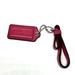 Coach Accessories | Coach Pink Small Leather Hang Tag | Color: Pink/Silver | Size: Os