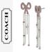 Coach Jewelry | Coach Swarovski Crystals Chains Silver Pave Bow Earrings | Color: Pink/Silver | Size: Os