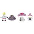 BABY Born Zapf Creation City Deluxe Style 43 cm - buntes Puppenkleid & Zapf Creation City Outfit 43cm -Puppenkleidung Set bestehend aus rosa Lederjacke, Shirt und Glitzerrock in Silber